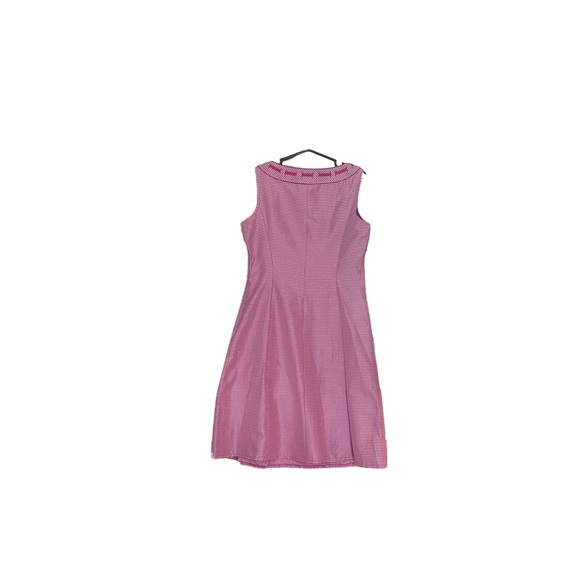 Vintage Sleeveless Pink and White Checkered Sag Harbour Dress 80s style size 10 - Picture 2 of 3